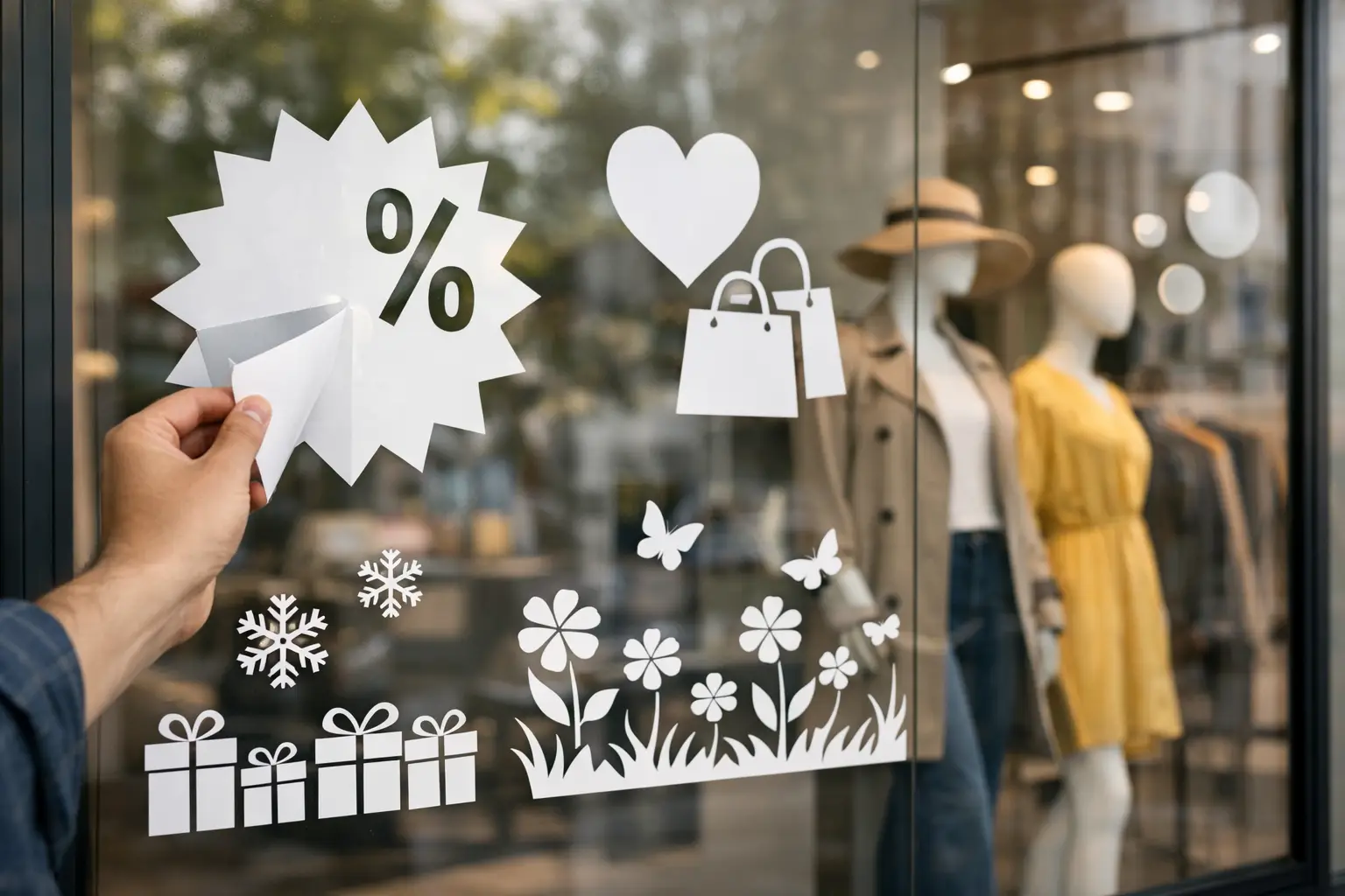 12 ideias de adesivos para vitrines que vendem